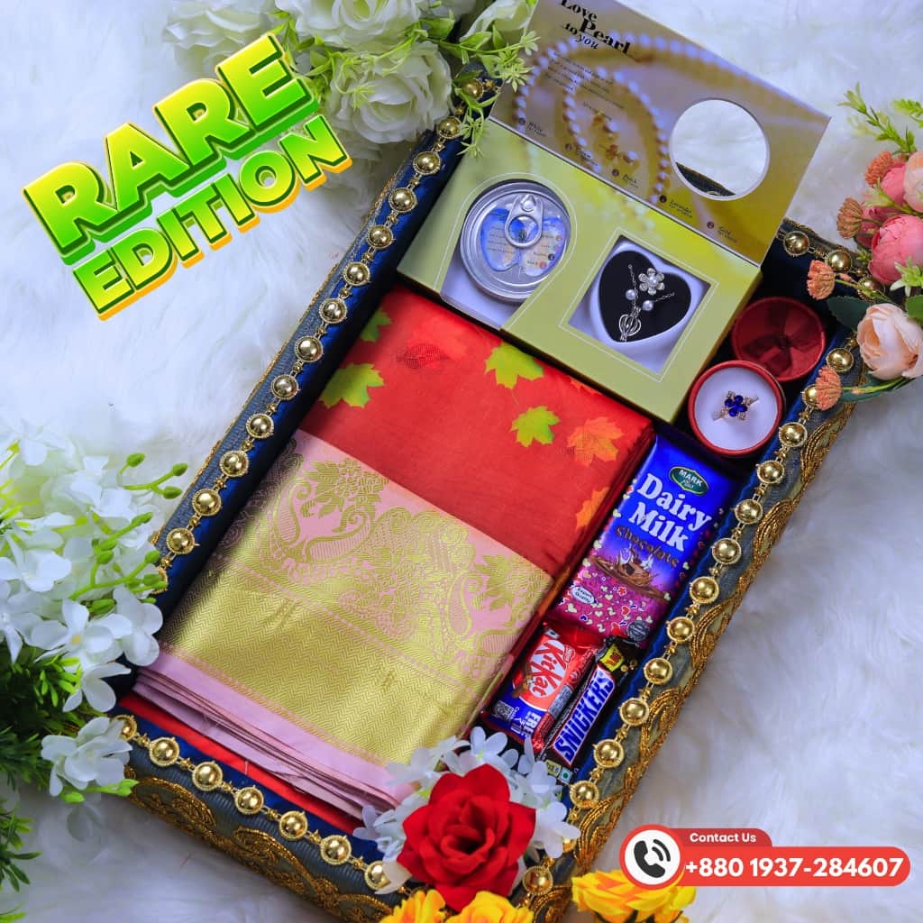 প্রিমিয়াম কাতান শাড়ি কম্বো